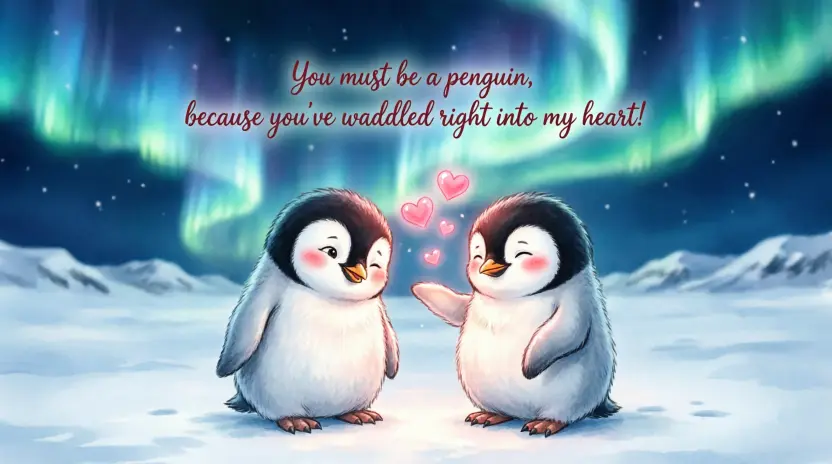 Cute Penguin Pickup Lines