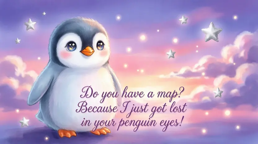 Smooth Penguin Pickup Lines