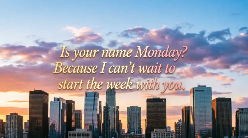Cute Monday Pickup Lines