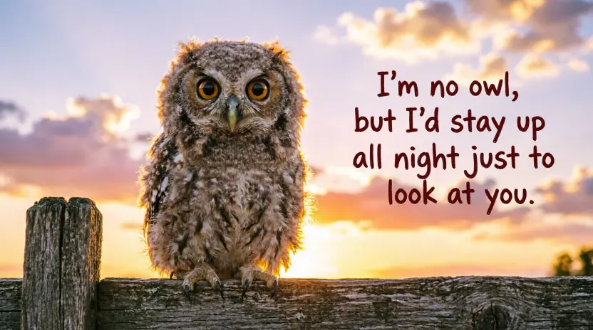 Clever Owl Pickup Lines