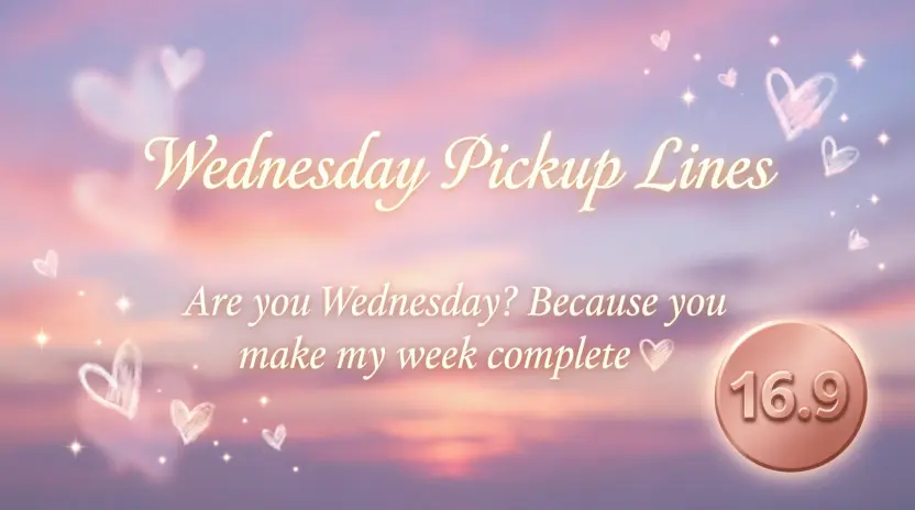 Wednesday Pickup Lines